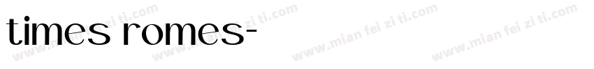 times romes字体转换